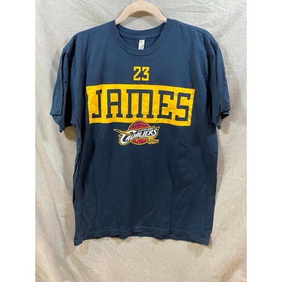 Lebron James 23‎ Shirt Adult Large Blue Clevland Cavilers NBA Pullover Tee Mens - Picture 1 of 8
